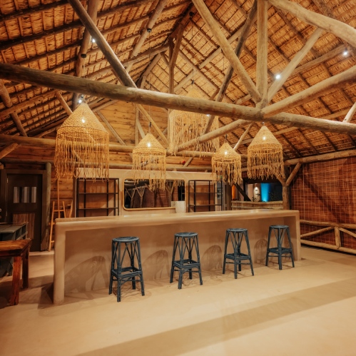 Indoor Event Bar at Le Pavillon de Case Noyale, Mauritius with an Elegant Event Setting